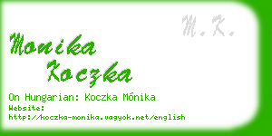 monika koczka business card