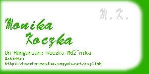 monika koczka business card